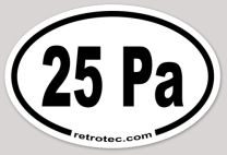 "25 Pa" Retrotec Sticker