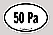 "50 Pa" Retrotec Sticker