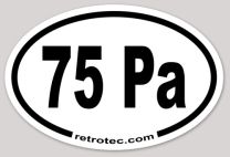 "75 Pa" Retrotec Sticker