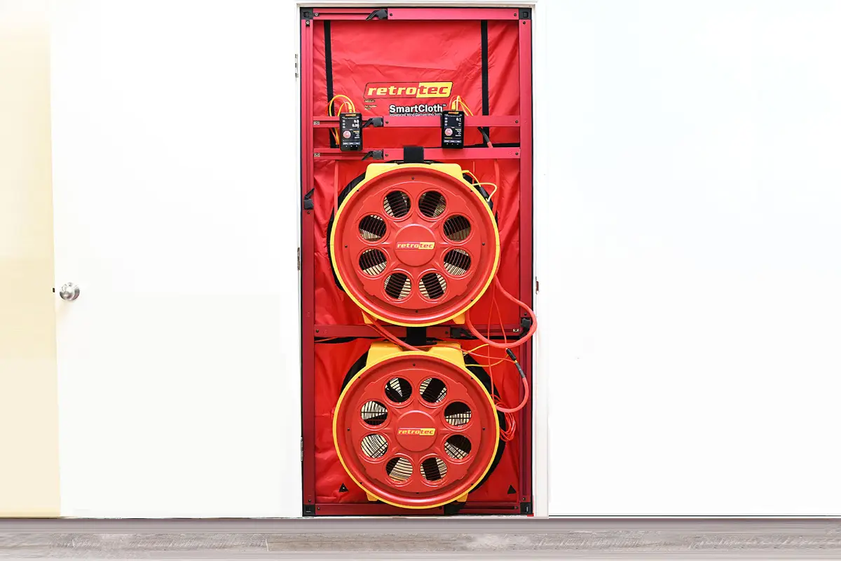 5210 Blower Door Setup