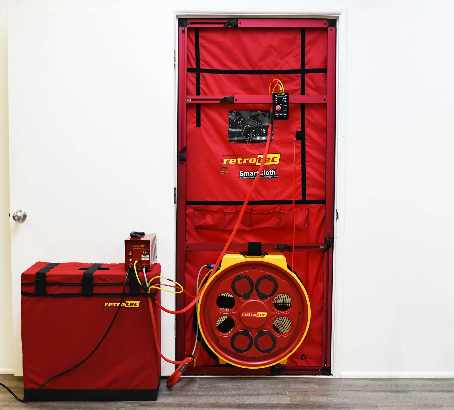 6100 Blower Door Setup