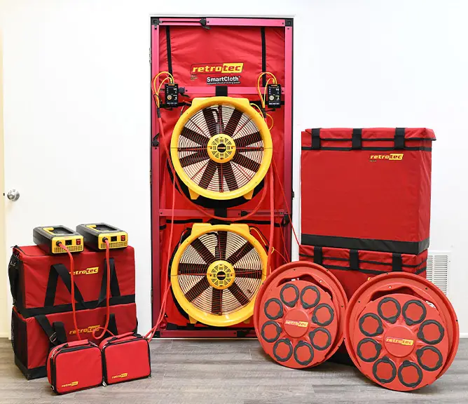 7210 Blower Door System Setup Open Fans