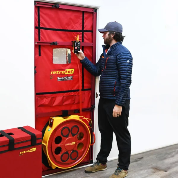 Blower Door Test Being Ran