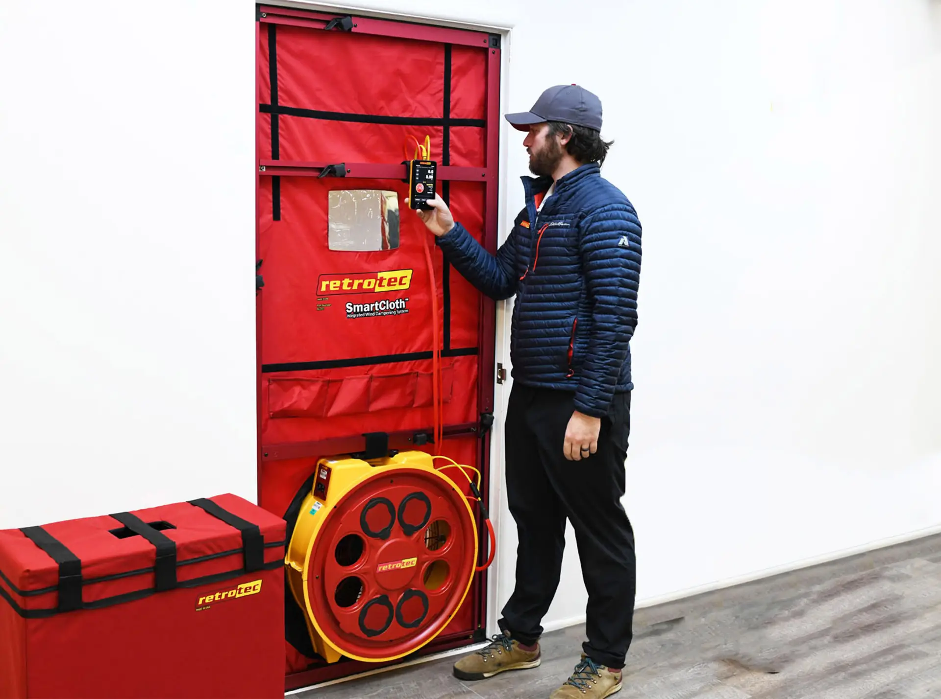 Blower Door Test Being Ran