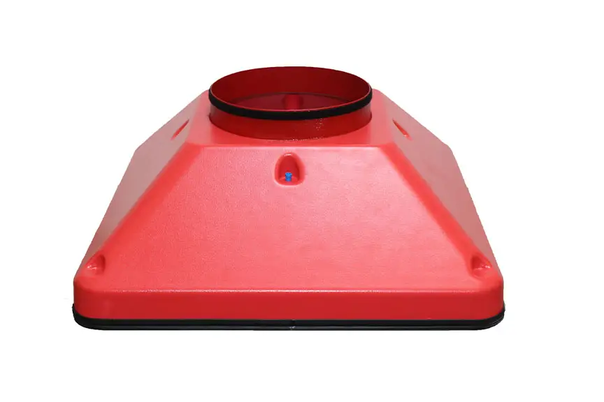 DucTester Powered Flow Hood side view