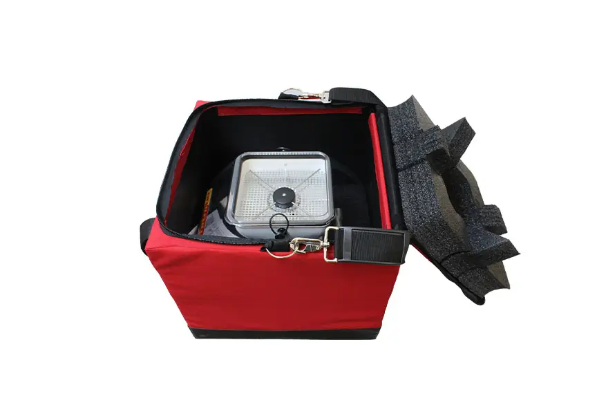 FlowFinder inside the case