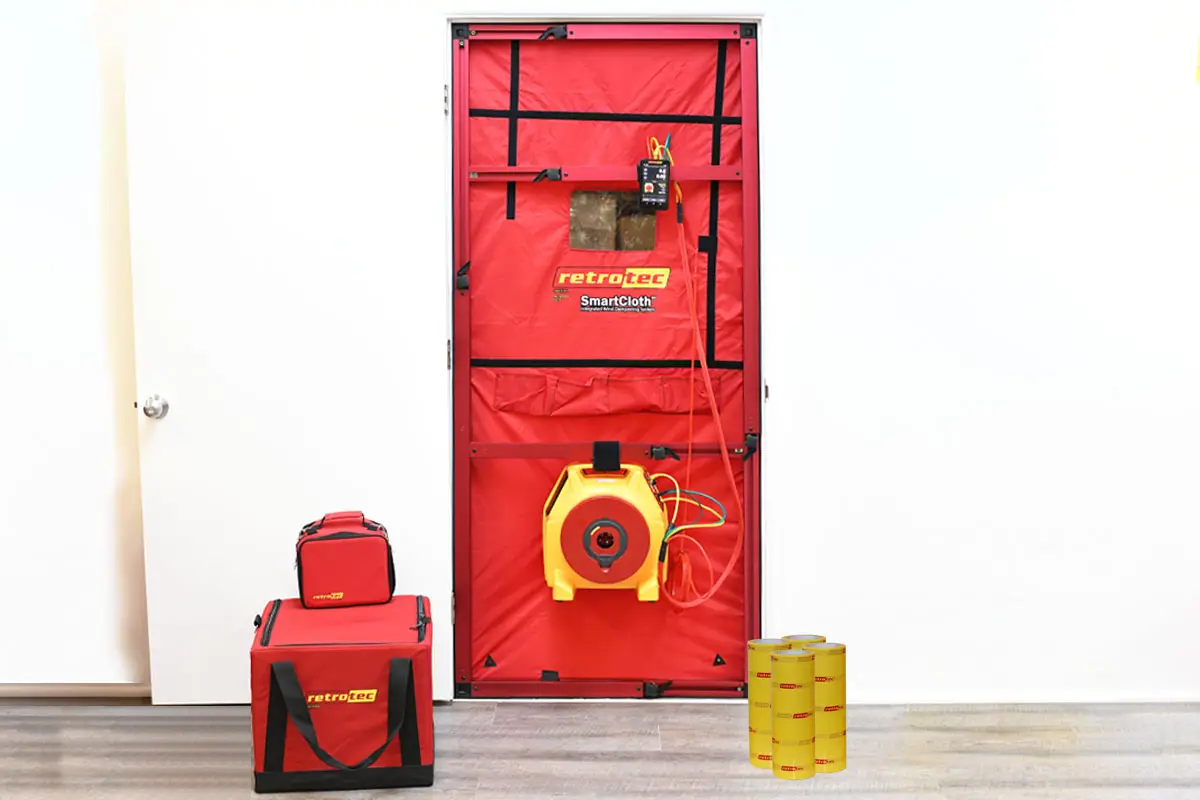 Model 300F Blower Door Setup