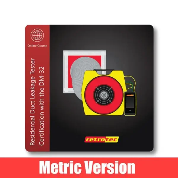 Residential DucTester course with DM32 or DM32x gauge [Metric Version]