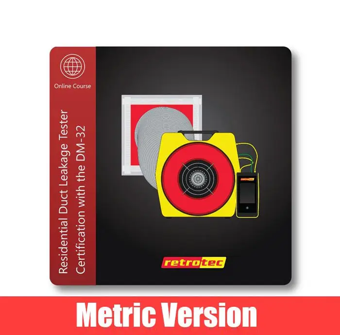 Residential DucTester course with DM32 or DM32x gauge [Metric Version]