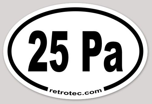 25 Pa Retrotec Sticker
