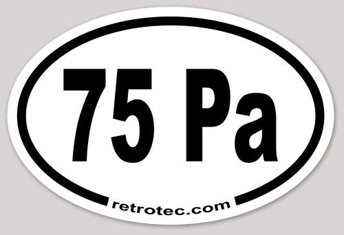 75 Pa Retrotec Sticker